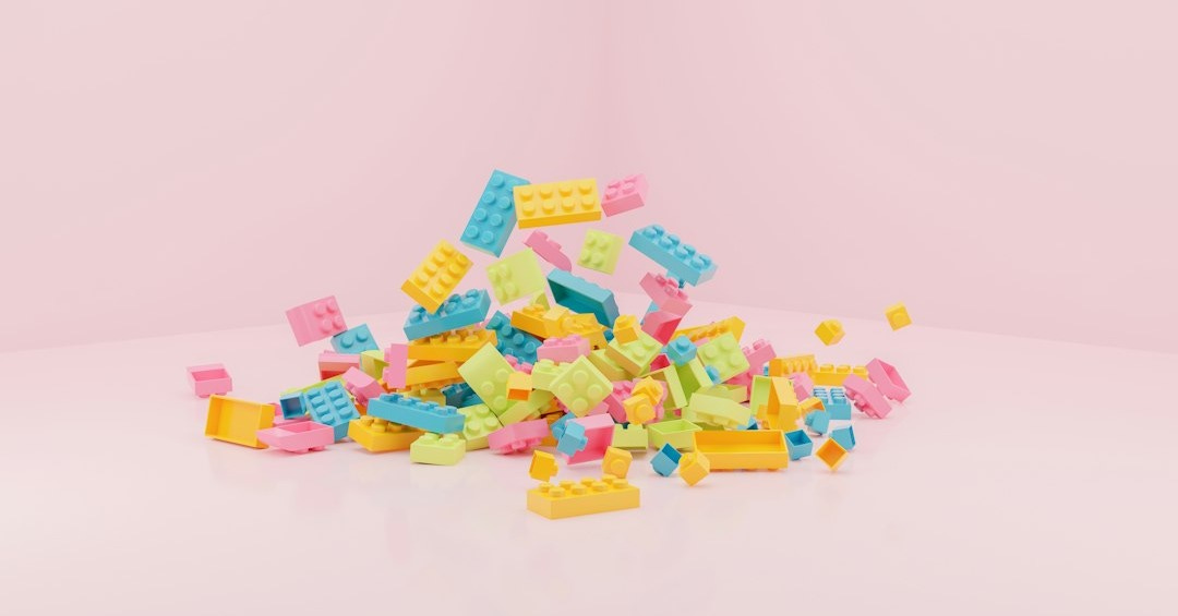 a colorful bracelet on a white surface