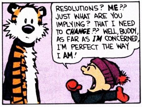 Calvin & Hobbes: A Word on New Year's Resolutions