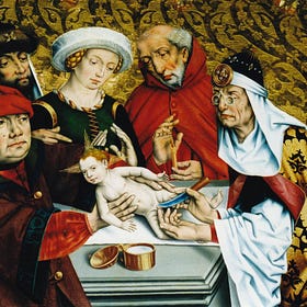 my roommate rants about The Feast of the Circumcision of Christ while I box up a faux tree