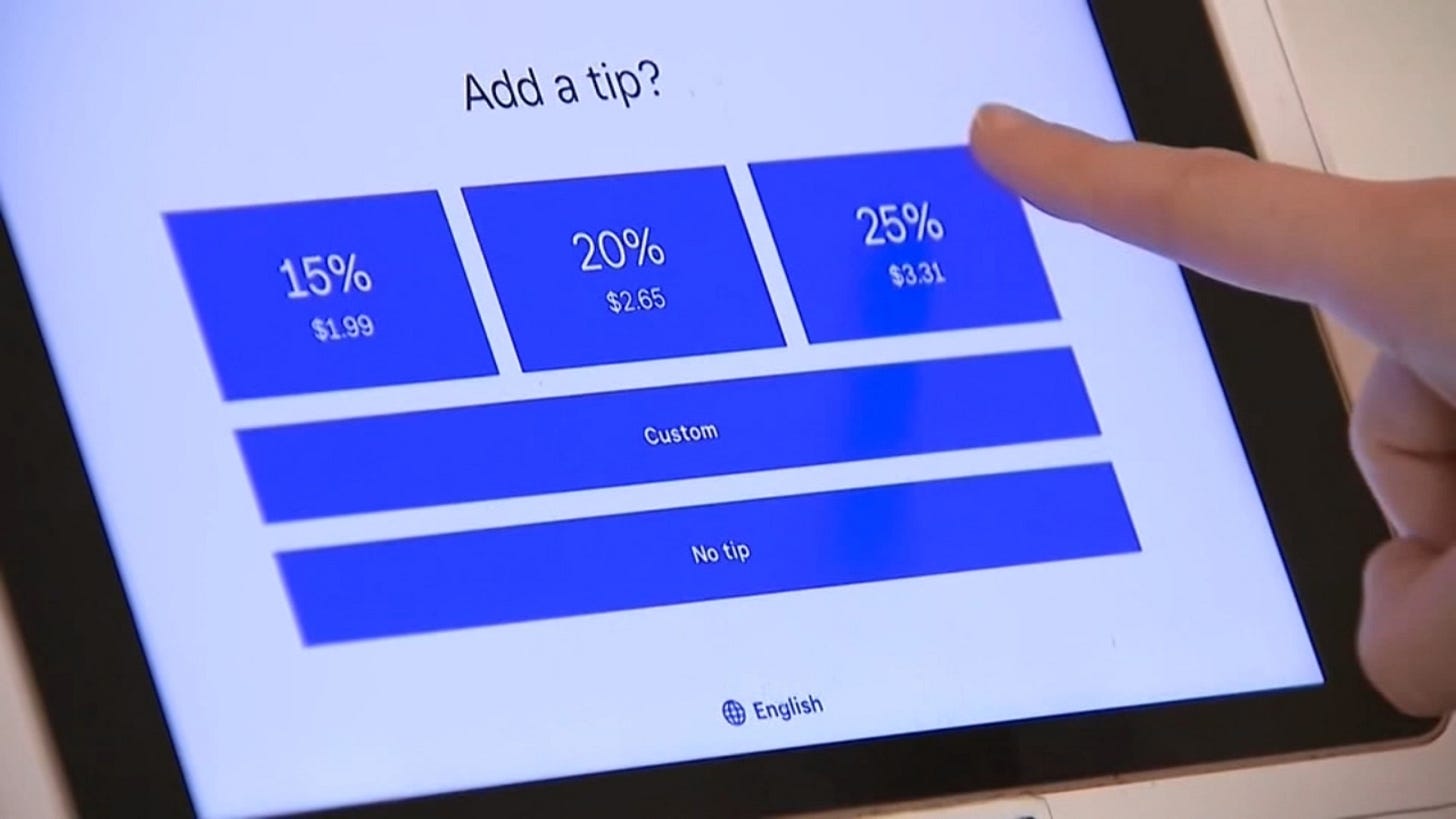 Self-checkout screens now asking customers for tips as consumers cry  'emotional blackmail' - ABC7 Los Angeles