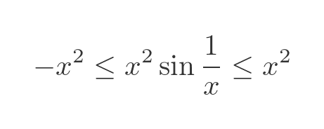 Squeeze theorem example Squeeze theorem example