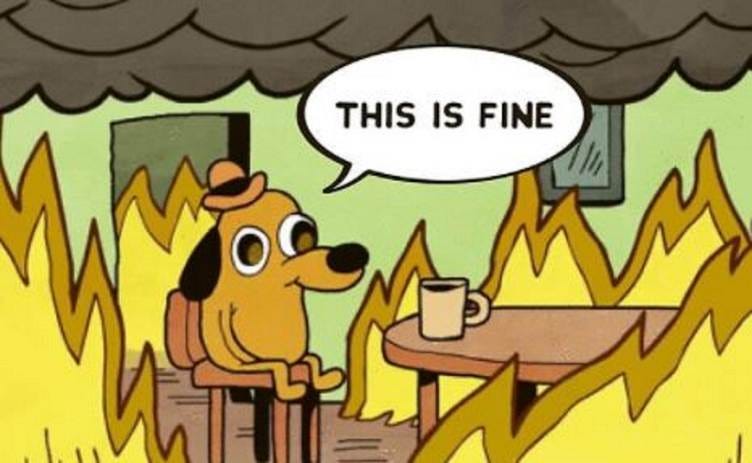 Cartoon dog sitting in a chair in front of a table and a coffee cup

AI-generated content may be incorrect.