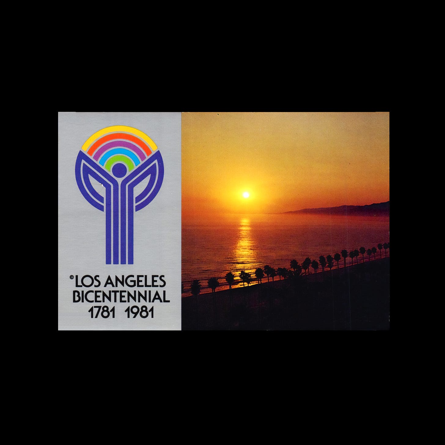 John-Follis’ 1981 logo for the Los Angeles Bicentennial. John-Follis’ 1981 logo for the Los Angeles Bicentennial.