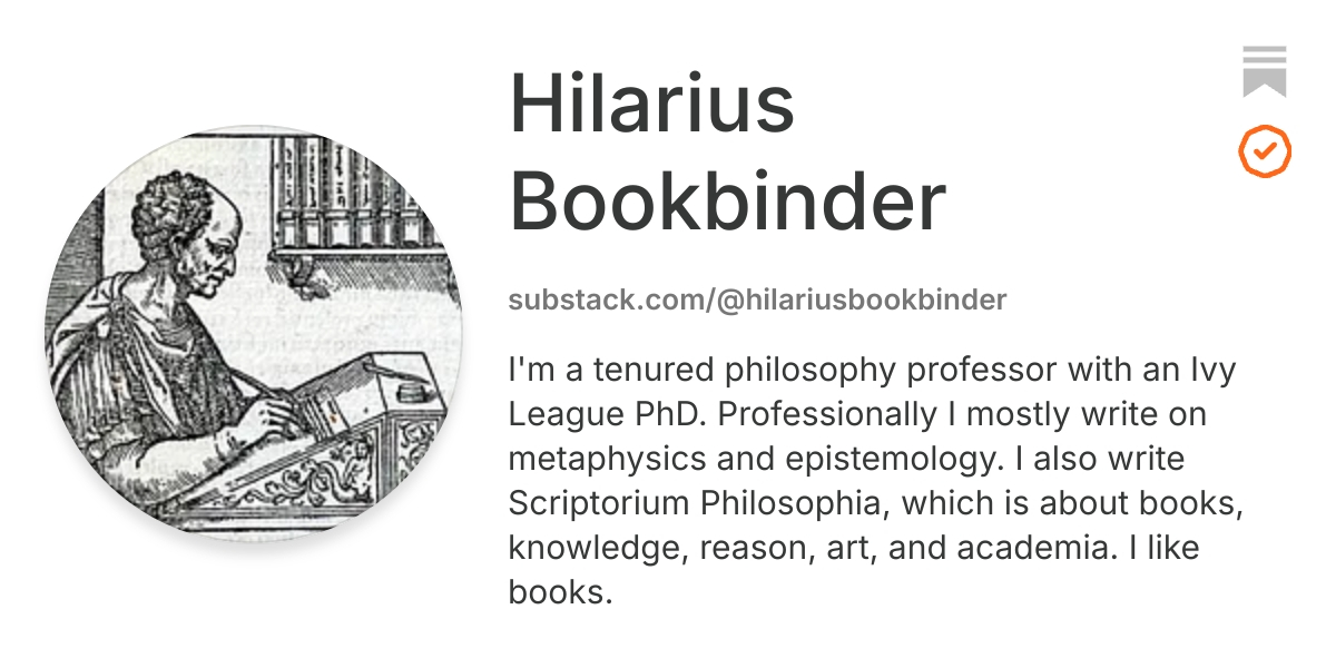 Hilarius Bookbinder | Substack