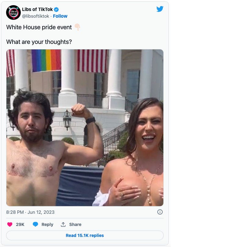 Topless Trannies at the White House