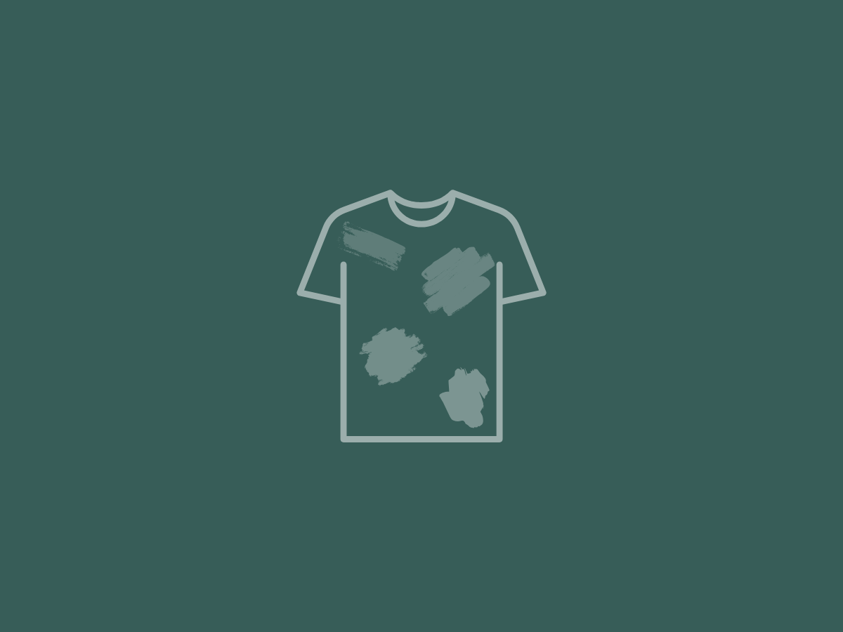 green background with a messy tshirt in the middle green background with a messy tshirt in the middle