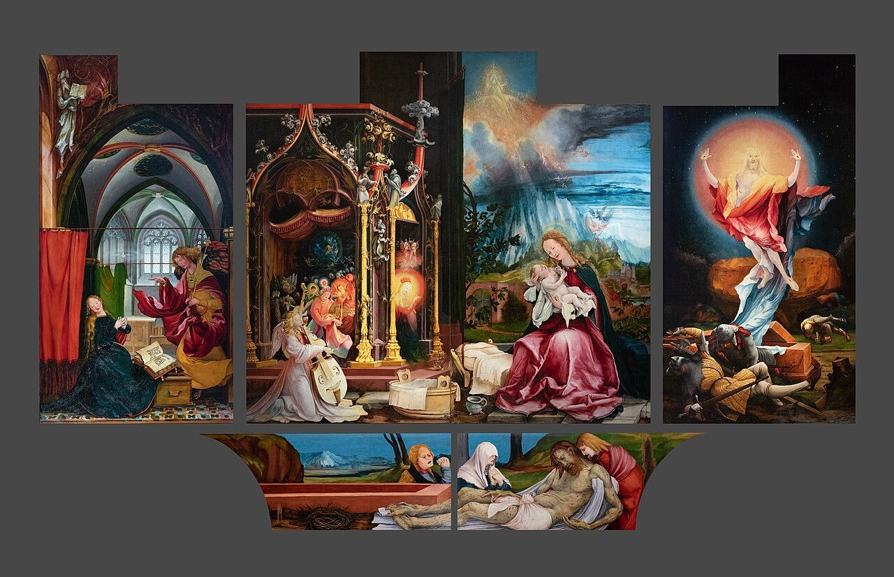 the Isenheim Altarpiece by Matthias Grunewald the Isenheim Altarpiece by Matthias Grunewald
