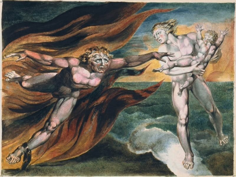 The Good and Evil Angels, 1795, William Blake