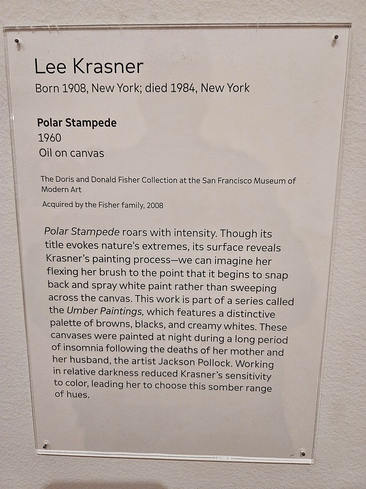 Polar Stampede by Lee Krasner at SFMOMA