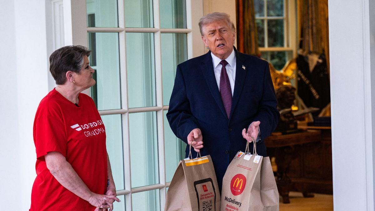 Composite photo of Donald Trump and Sharon Simmons. Composite photo of Donald Trump and Sharon Simmons.