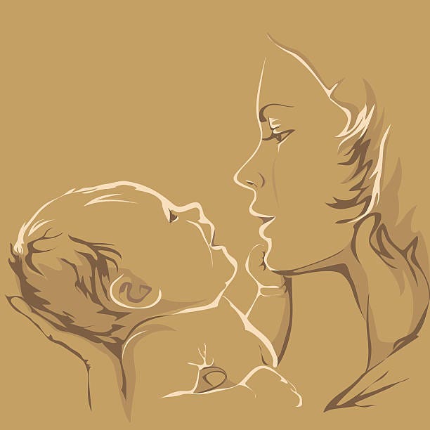mother and baby  mom  stock illustrations