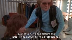 Image from Spinal Tap that shows Nigel saying "I just hate it. It does disturb me. But I'll rise above it, I'm a professional."
