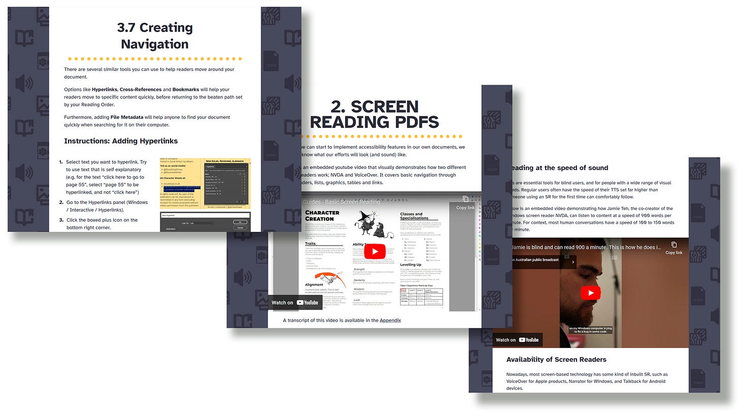 Three stacked screenshots from the website vast.guide, showing various tutorials and articles.