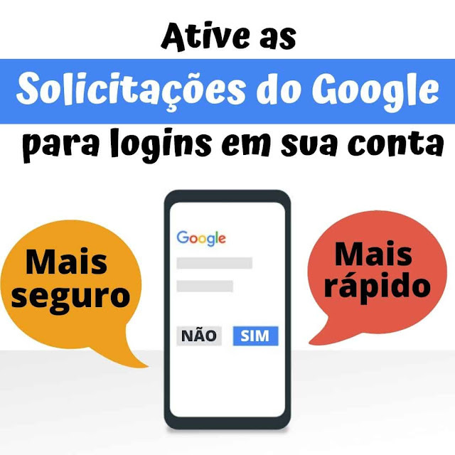 Ative as Solicitações do Google para logins em sua conta
