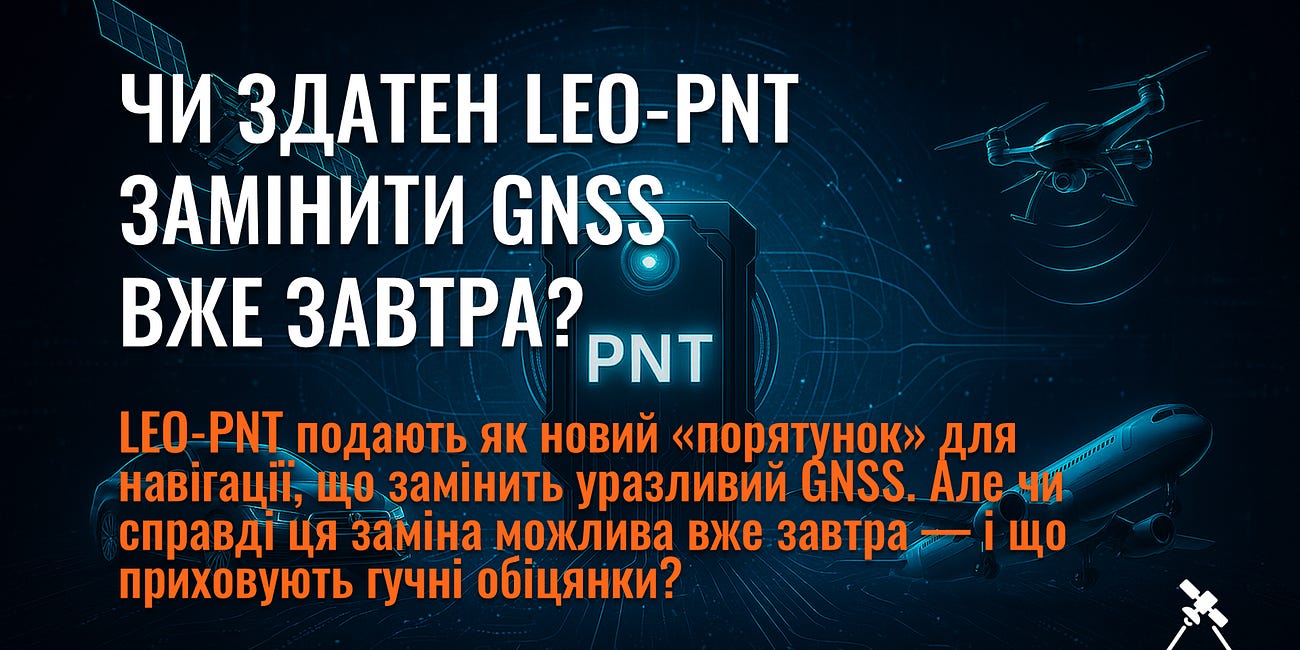 Чи здатен LEO-PNT замінити GNSS вже завтра?