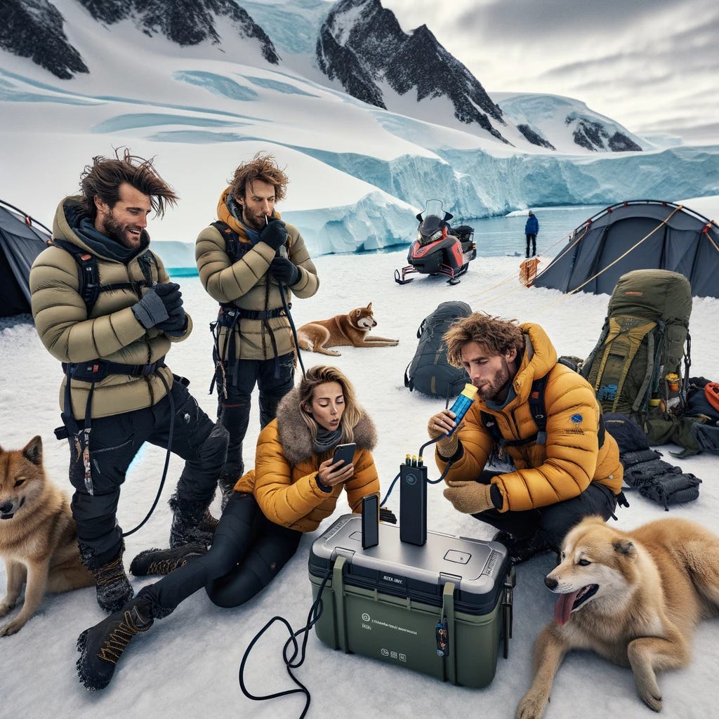 Biodegradable Cryogenic Energy Storage Device That Doubles As An Electrolyte To Treat Dehydration In The Most Inhospitable Environments