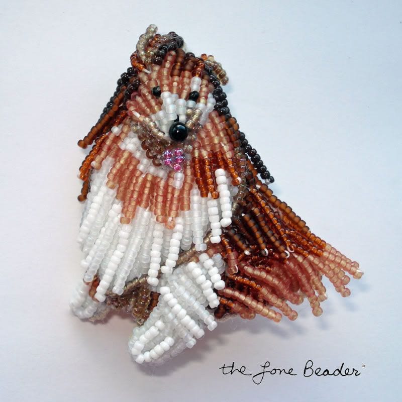 beaded collie pin brooch bead embroidery dog art jewelry beaded collie pin brooch bead embroidery dog art jewelry