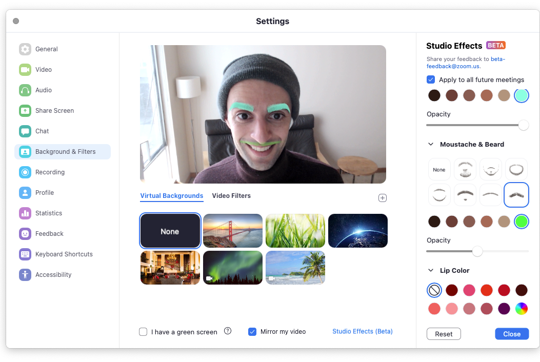 Zoom adds facial effects so you can look your weirdest during meetings |  The Verge