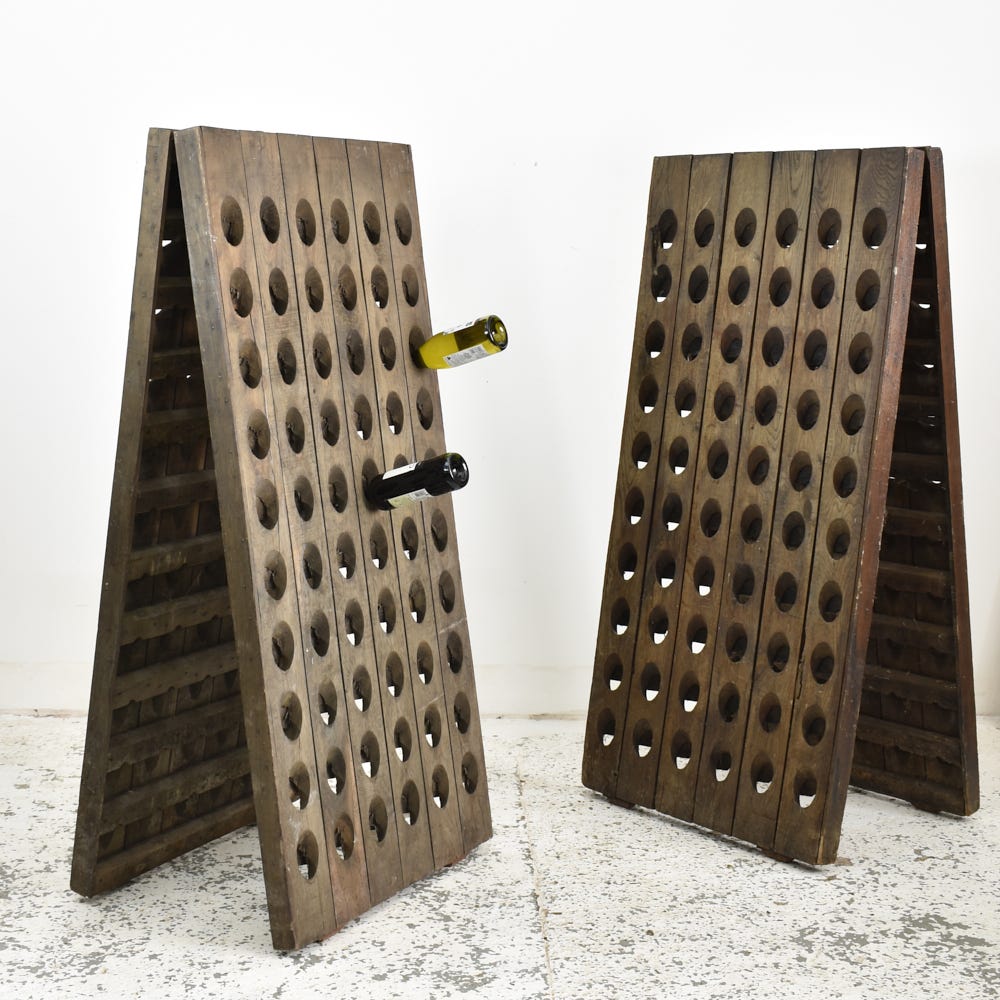 Vintage French Wine and Champagne Riddling Rack | Mayfly Vintage