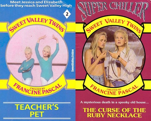Sweet Valley Twins Super Chiller covers Curse of the Ruby Necklace | rmrk*st | Remarkist Magazine