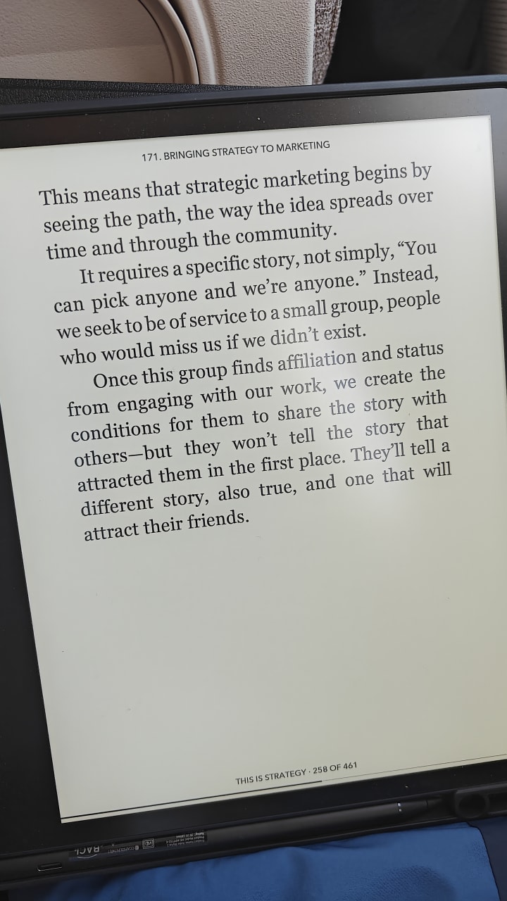 Snippet from Seth Godin's This Is Strategy: Make Better Plans