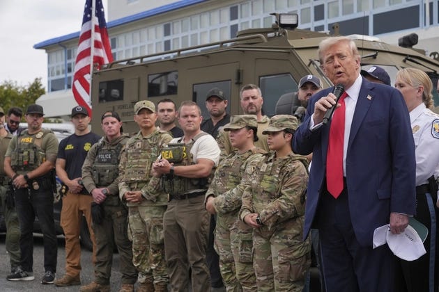 Trump visits law enforcement, National Guard in DC - POLITICO Trump visits law enforcement, National Guard in DC - POLITICO