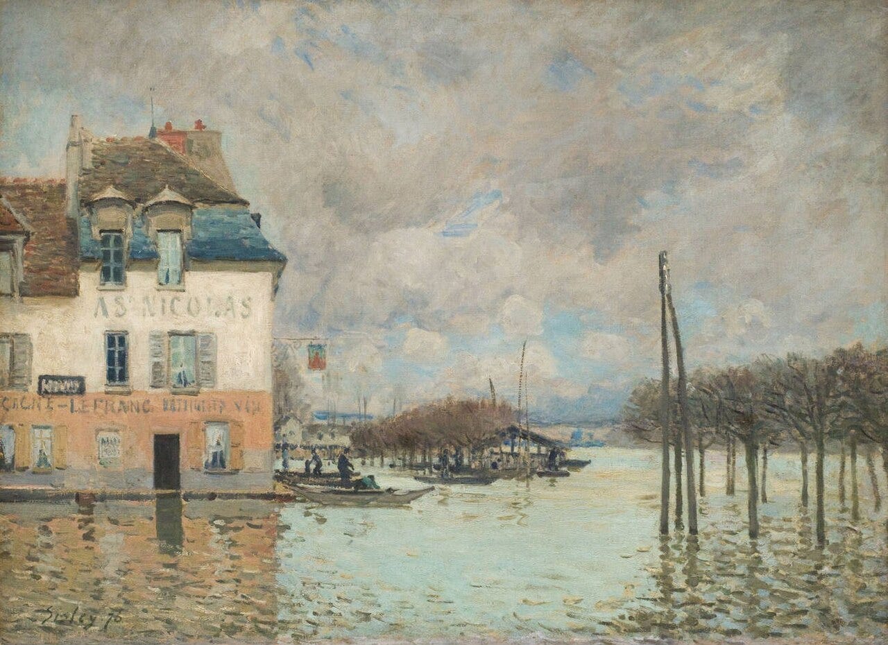 Alfred Sisley, Flood at Port Marly, 1876 Alfred Sisley, Flood at Port Marly, 1876