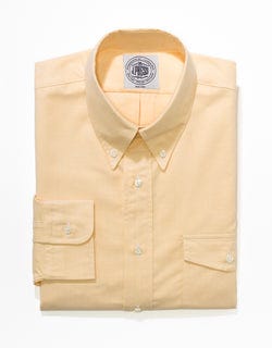 J. PRESS YELLOW OXFORD W/FLAP POCKET DRESS SHIRT J. PRESS YELLOW OXFORD W/FLAP POCKET DRESS SHIRT