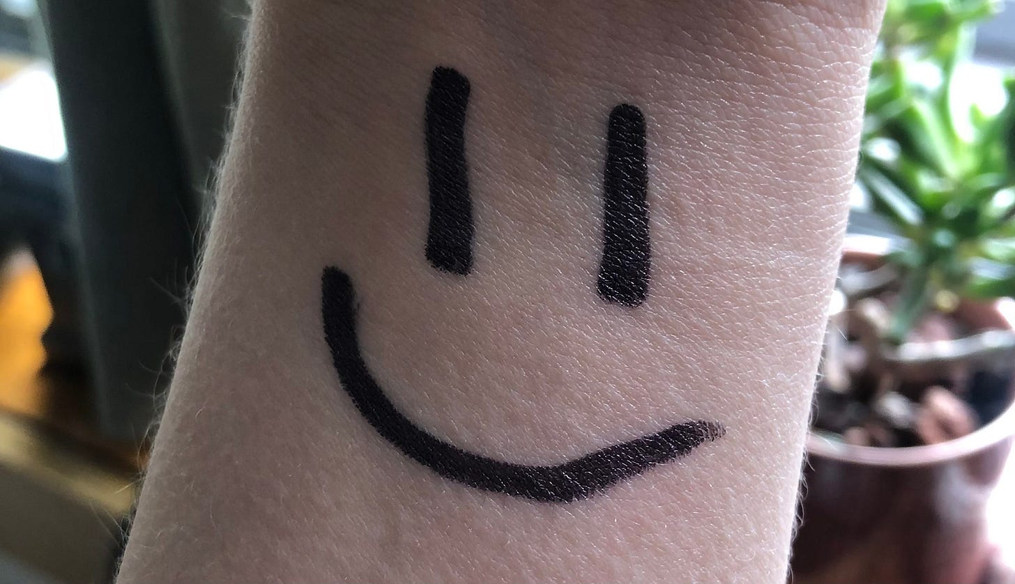 smiley face sharpie