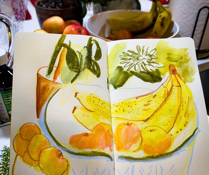 Illustrated pages from Beth Spencer's sketchbooks