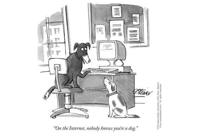En Internet, nadie sabe si eres humano
