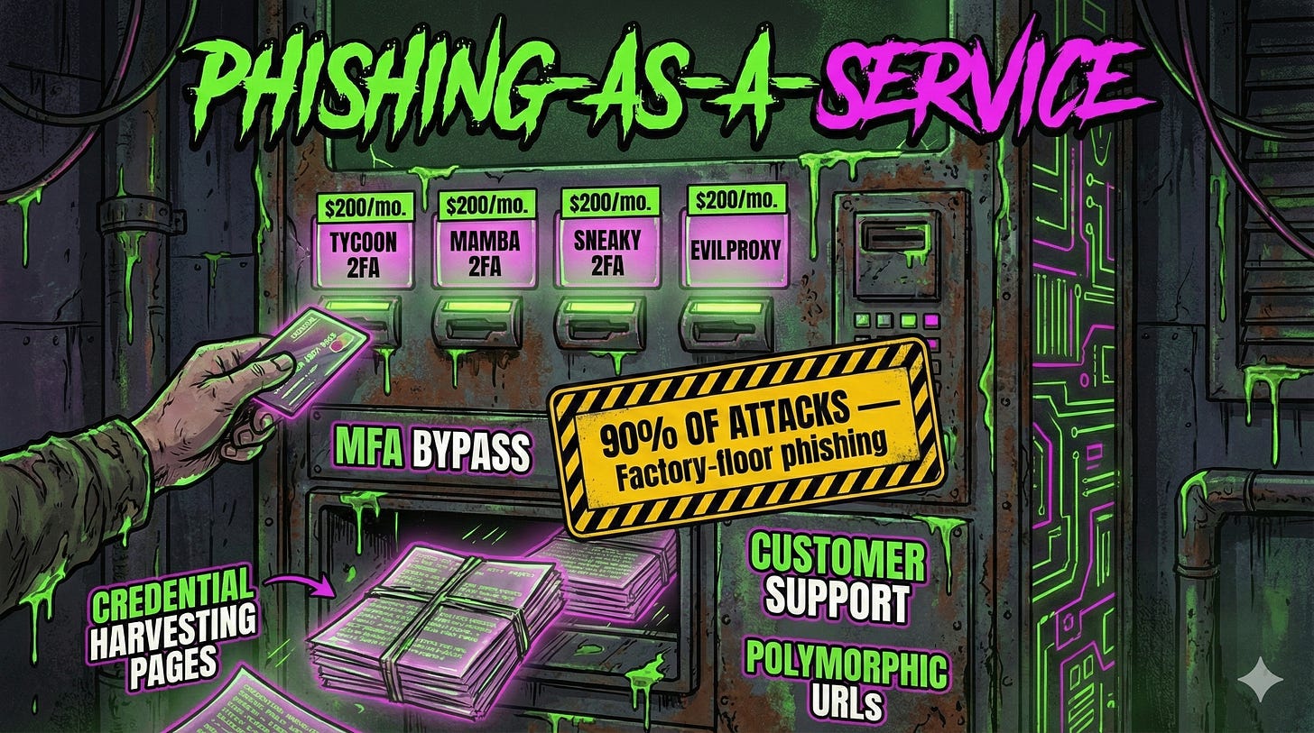 Phishing-as-a-service kits doubled in 2025, enabling 90% of high-volume campaigns with MFA bypass and AI personalization Phishing-as-a-service kits doubled in 2025, enabling 90% of high-volume campaigns with MFA bypass and AI personalization