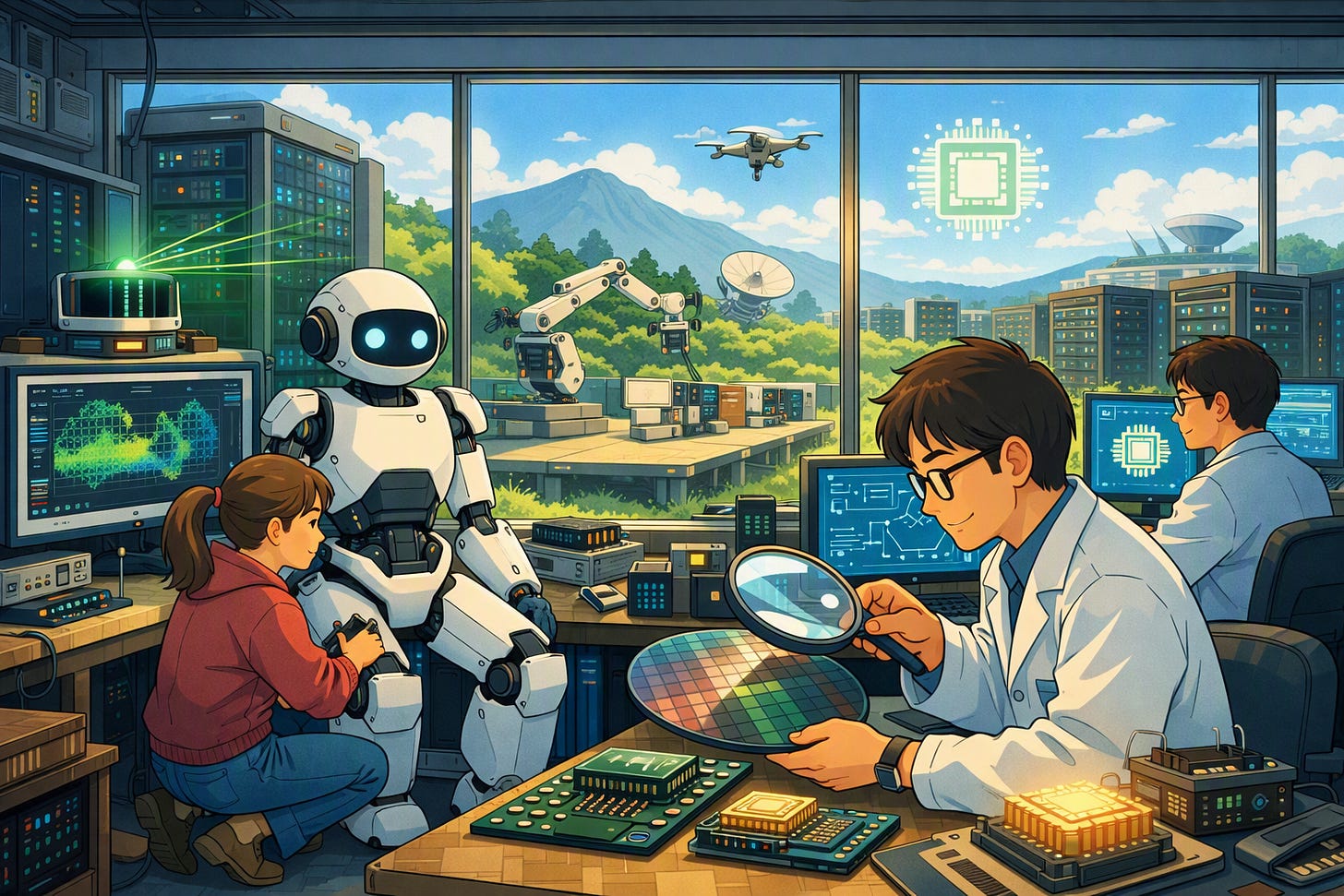 Ghibli AI lab panorama