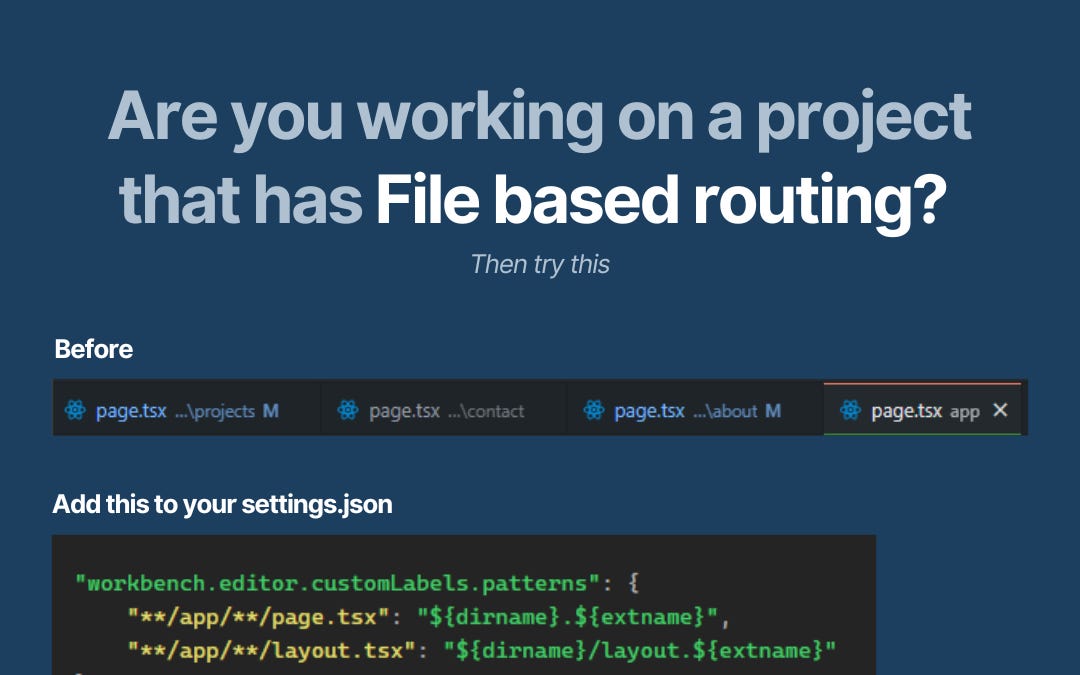 Custom Editor Tab Labels in Visual Studio Code