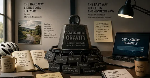 在 Substack 上发现的 Organizational Gravity 图片