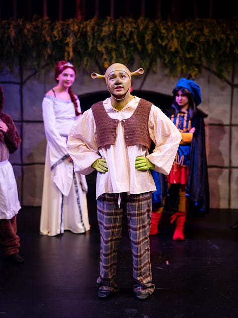 Images from the three 2026 spring productions: Beetlejuice Jr., Shrek Jr., Peter Pan Jr. 