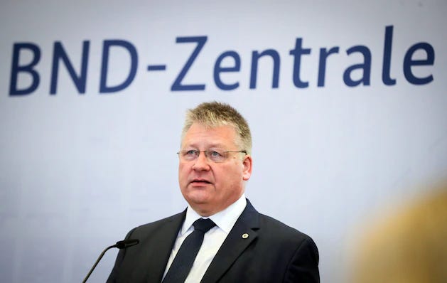 Head of German foreign spy service BND, Bruno Kahl, was trapped in Ukraine due to the Russian invasion, special team was sent in to extract him. Head of German foreign spy service BND, Bruno Kahl, was trapped in Ukraine due to the Russian invasion, special team was sent in to extract him.