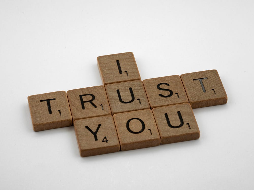 I Trust You in Scrabble letter pieces I Trust You in Scrabble letter pieces