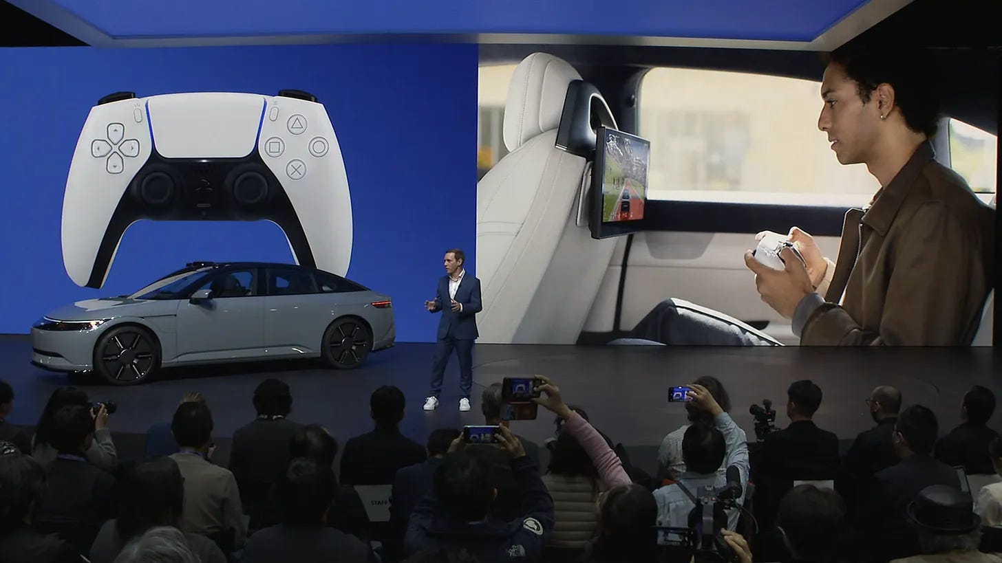 Sony Honda Afeela PlayStation car