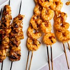 Mango Chutney Marinated Shrimp or Chicken Kebabs