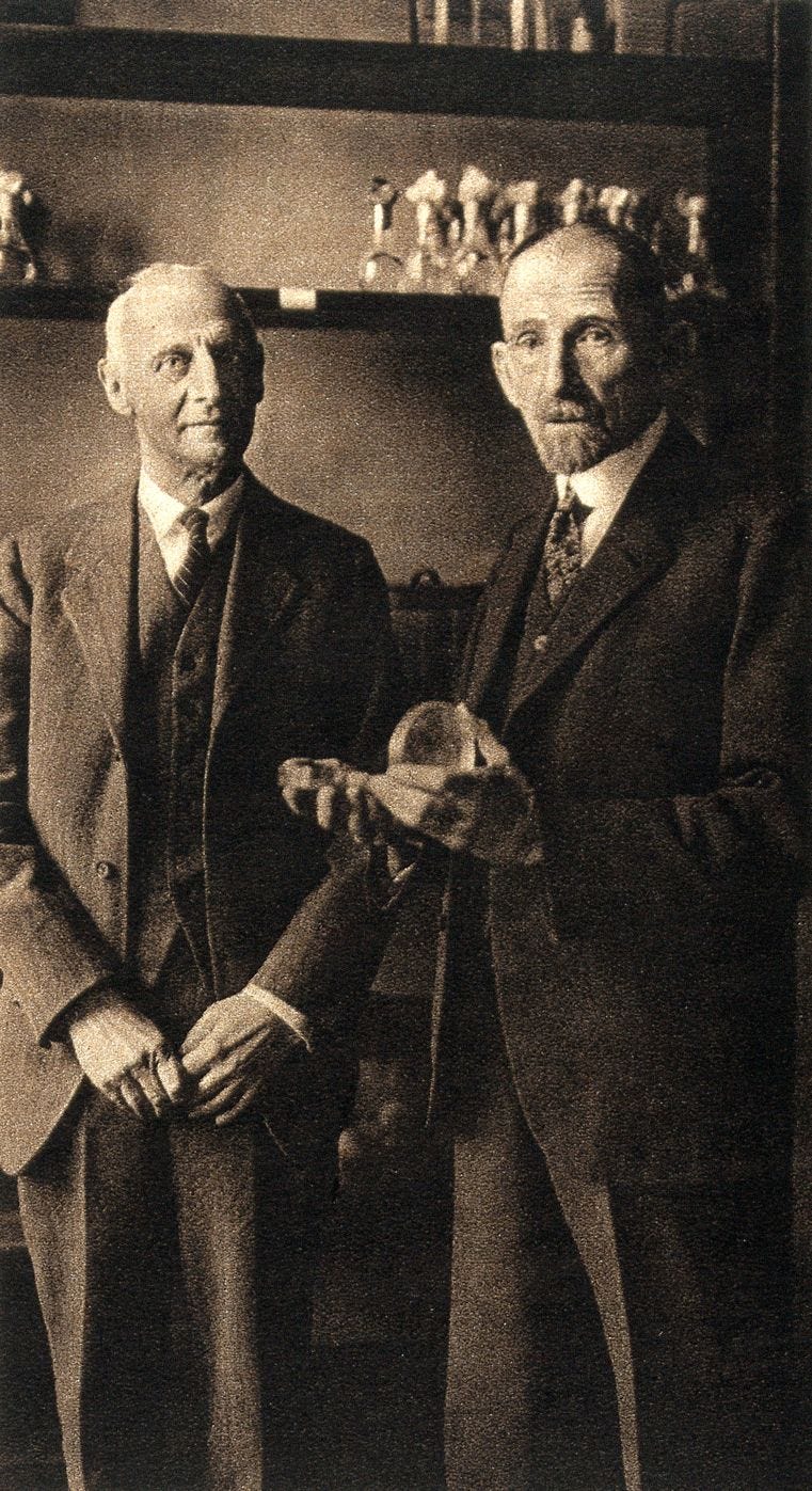Simon Flexner (left), Director of the Rockefeller Institute, New York ...