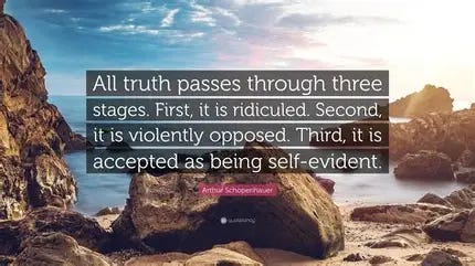 Image result for truth passes through three stages