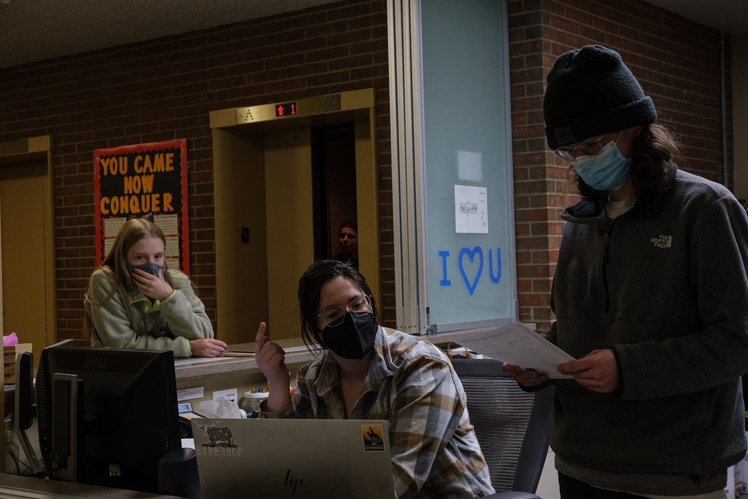 Resident assistants (left to right) Corinne Komlodi, Pearlene Keller and Joshua Stowe.