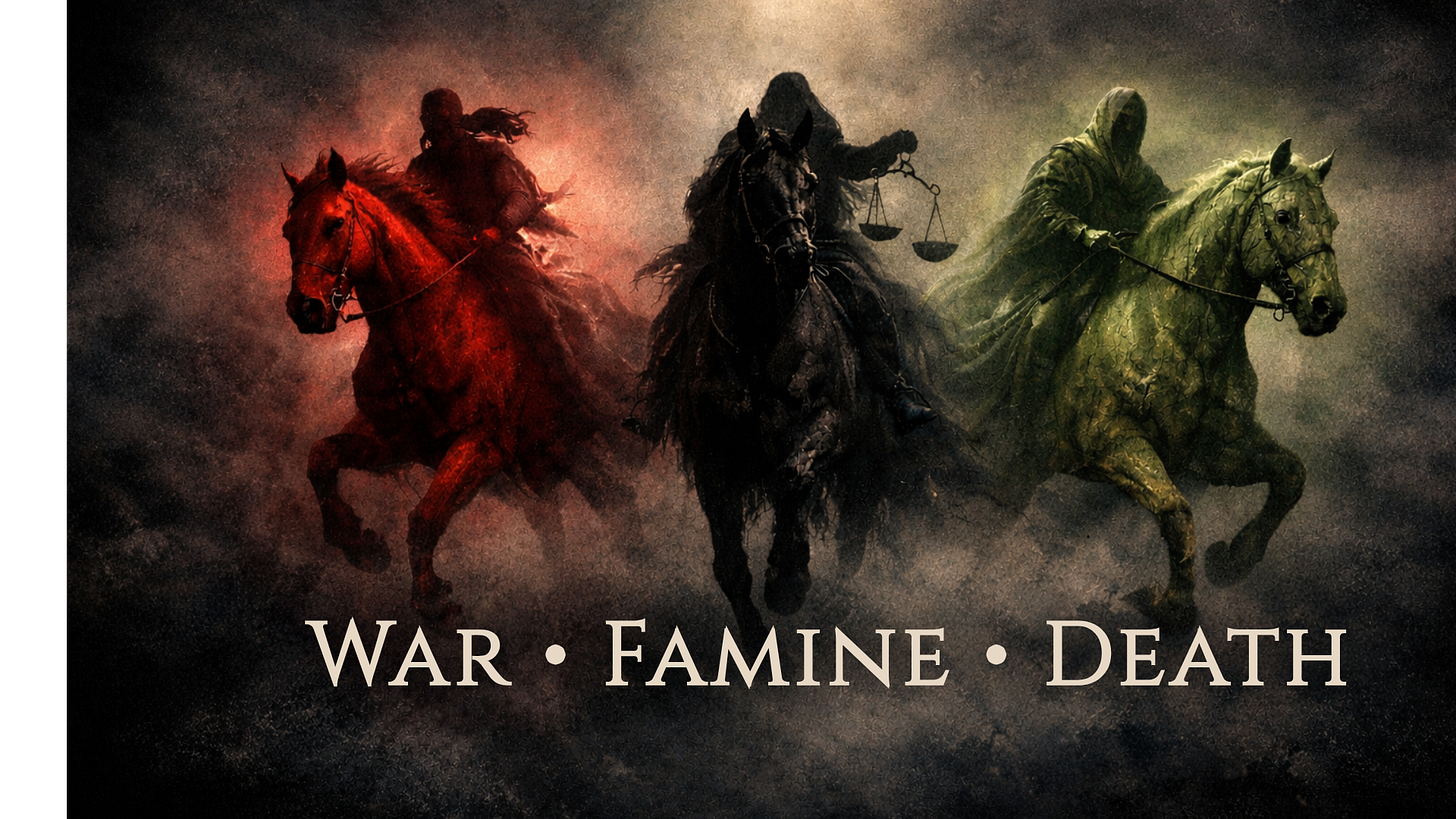The Red, Black, and Pale Horses of Revelation 6 The Red, Black, and Pale Horses of Revelation 6