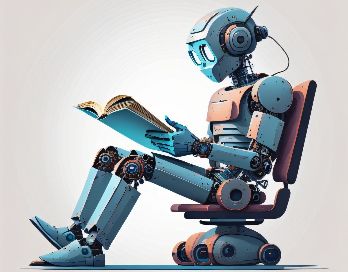 machine learning, book, algorithm, artificial intelligence, robot, robotics, machine, brain, technology, data, information, automation, idea, digital, system, education, intelligent, reading, innovation, learn, analysis, knowledge, cyborg, toy, gesture, font, electric blue, lego, mecha, fictional character, illustration, art, action figure, figurine, animation, graphics