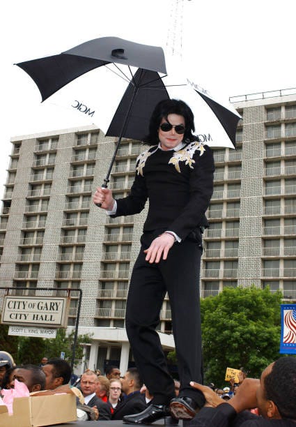Michael Jackson is seen on June 11, 2003 in Gary, Indiana.