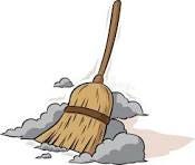 Broom sweeping to represent cleaning up old search results and improving online reputation. Jay Werther digital reputation article.
