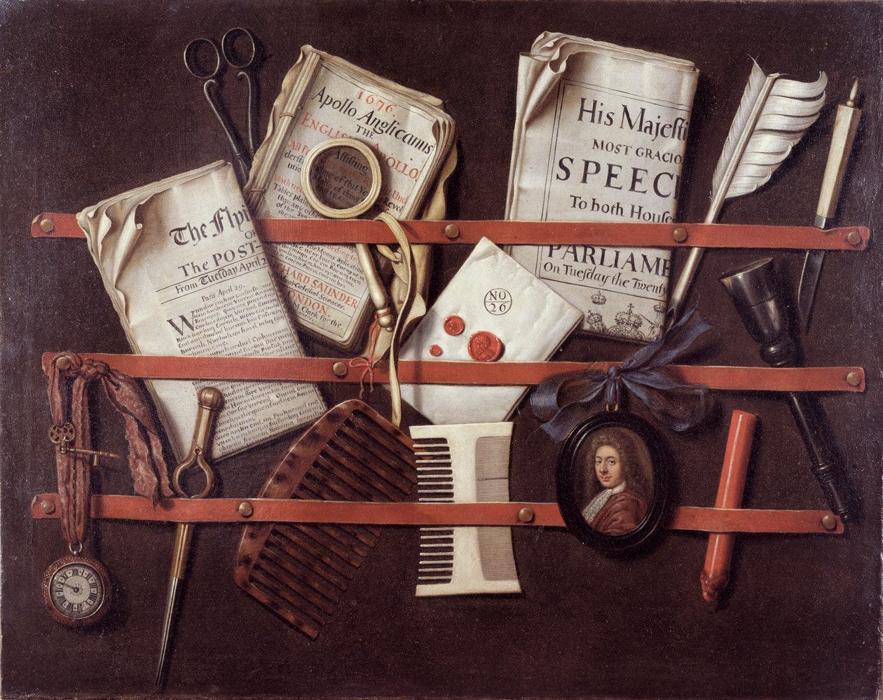 Letter Rack, c.1676 by Edwaert Colyer or Collier