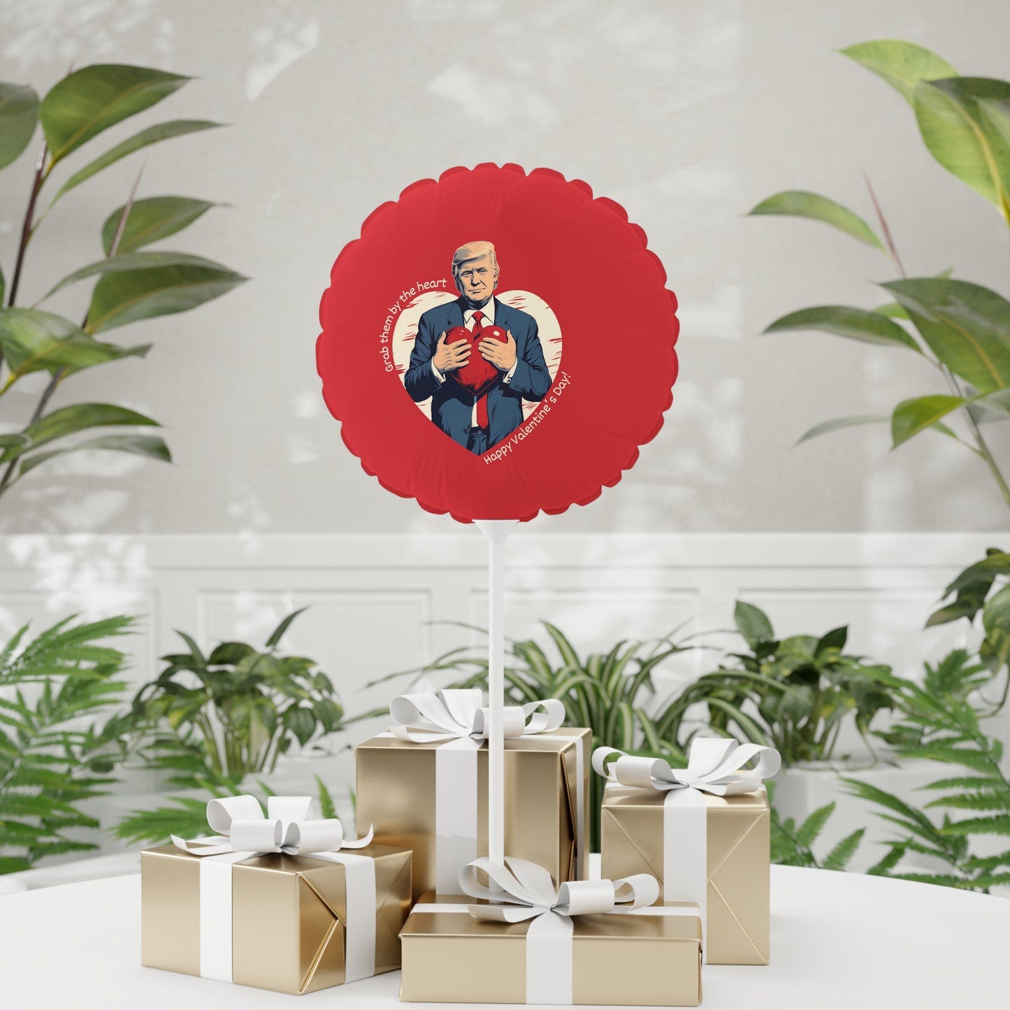 LIMITED EDITION: Grab Them By The Heart Trump Valentine's Day Balloon (Round and Heart-shaped), 11"