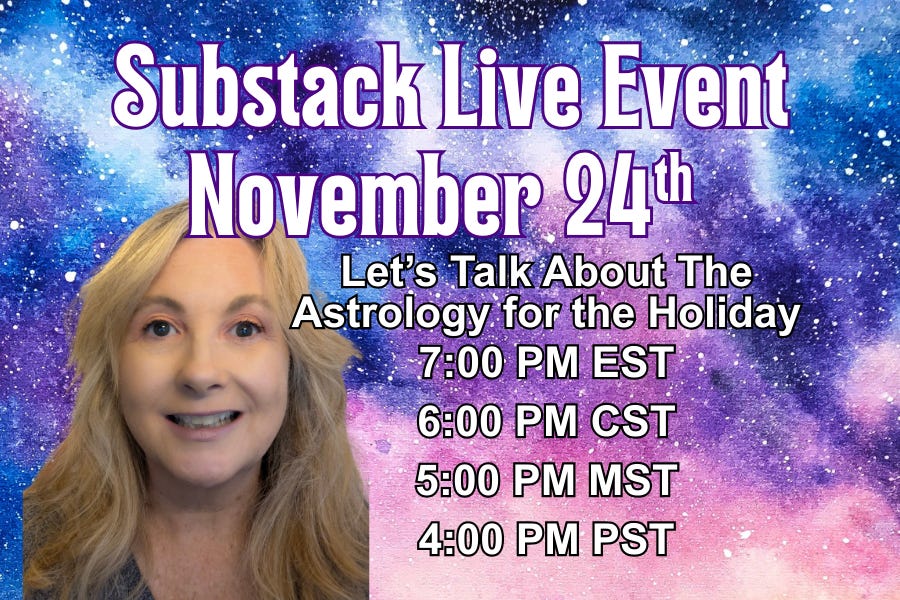 Substack Live Event on Monday November 24th